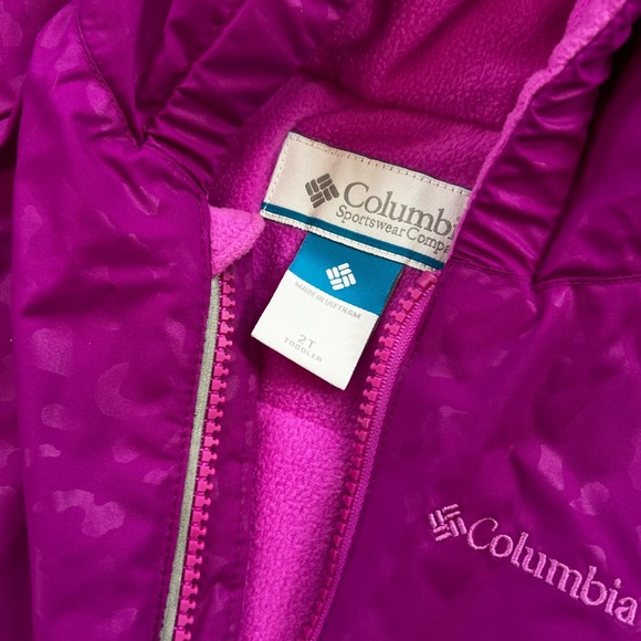 Columbia Kids Snowsuit in Vibrant Pink and Black - Picture 2 of 8